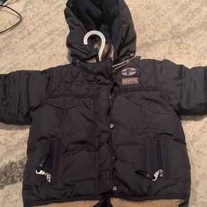 # 001 Roots Dark Blue Kids Puffer Jacket